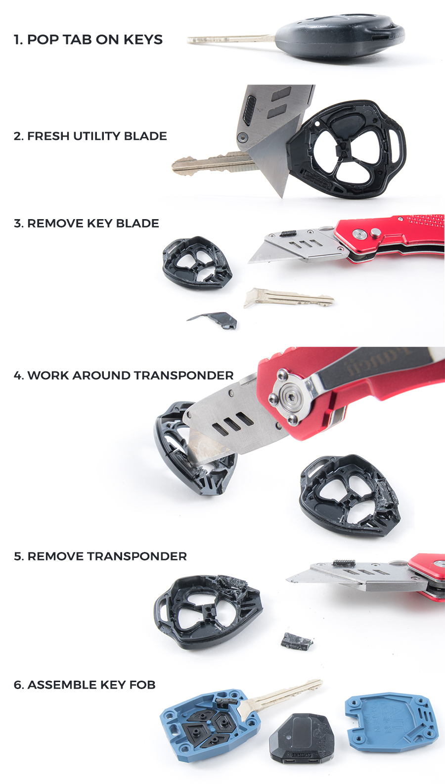 Removing Key Blade & Transponder from 4Runner Key Fob