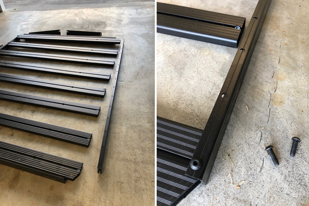 Front Runner Slimline II ¾ Length Roof Rack: Quick Step-By-Step Install For the 5th Gen 4Runner: Step 5. Assemble Each Side of the Rack