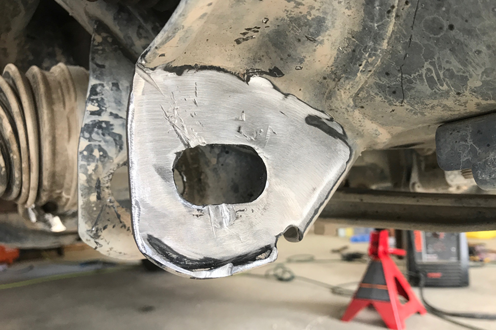 Total Chaos Weld-On Cam Tab Gussets For Off-Road Performance: Step-By-Step Install on the 5th Gen 4Runner: GRIND SURFACE FOR WELDING