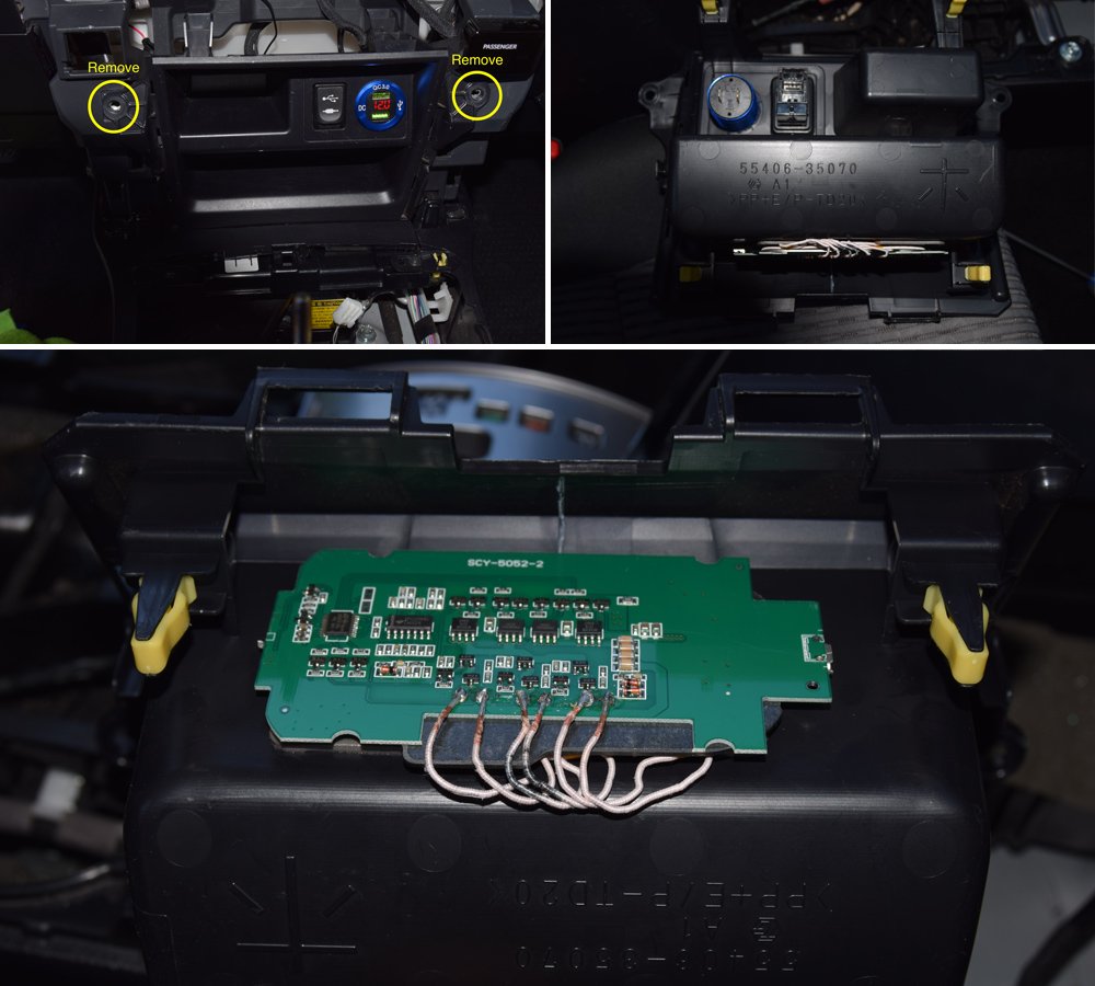 Wireless Charging System Setup + Step-By-Step Install For the 5th Gen 4Runner: Step 2C. Remove Head Unit + Power Outlet Tray