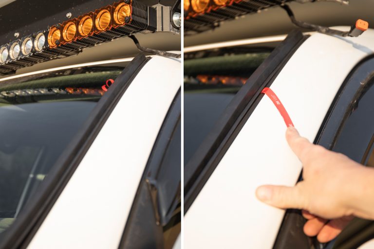 KC Wire Hider How to Hide Roof Rack Light Bar Wires on Windshield?