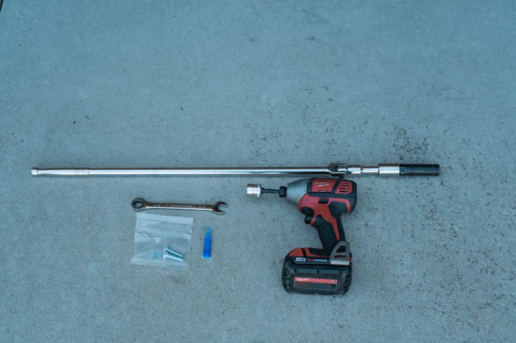Tools and Materials for Bump Stop Installation