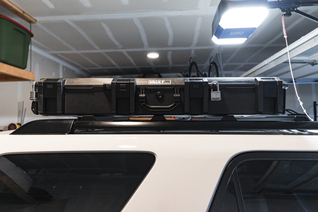 Bolting a Storage Box To Crossbars on Factory 4Runner Roof Rack