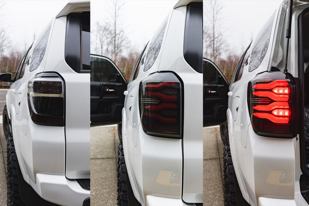 Alpharex Luxx Series "RedBlack" Tail Lights for the 5th Gen 4Runner