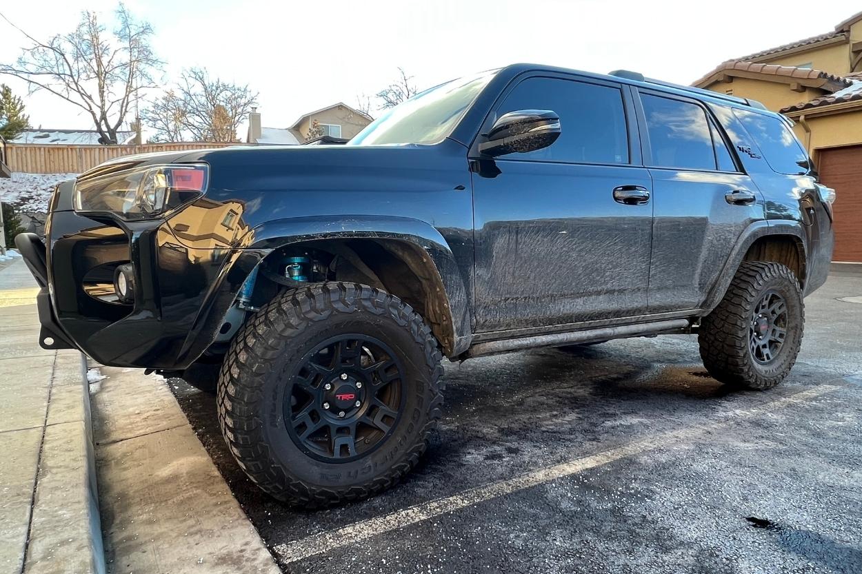 Lifted Black 5th Gen 4Runner with 33” BFG KM3, King Coilovers, C4 Fabrication Front Bumper