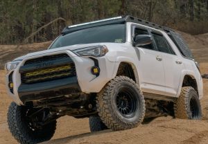 White 4Runner with Black Summit Racing Wheels