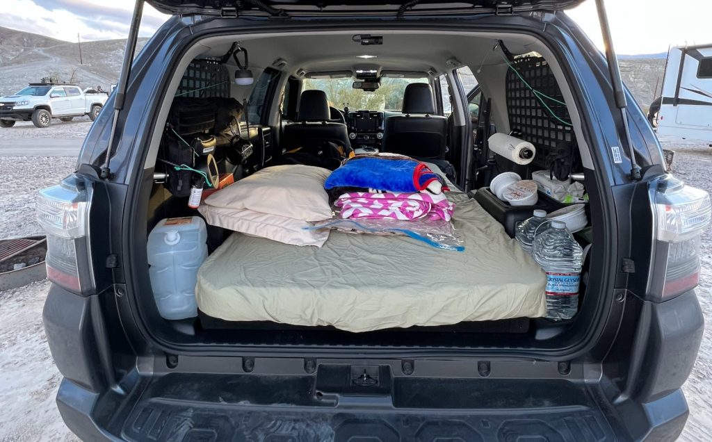 Toyota 4Runner Rear Cargo Area Sleeping System With Exped Mattress