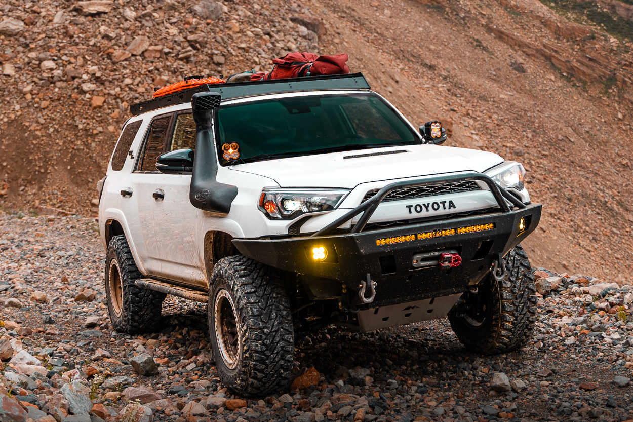 5th Gen 4Runner Overland Build With Trail Standard Offroad White TRD Pro-Style Grille Replacement