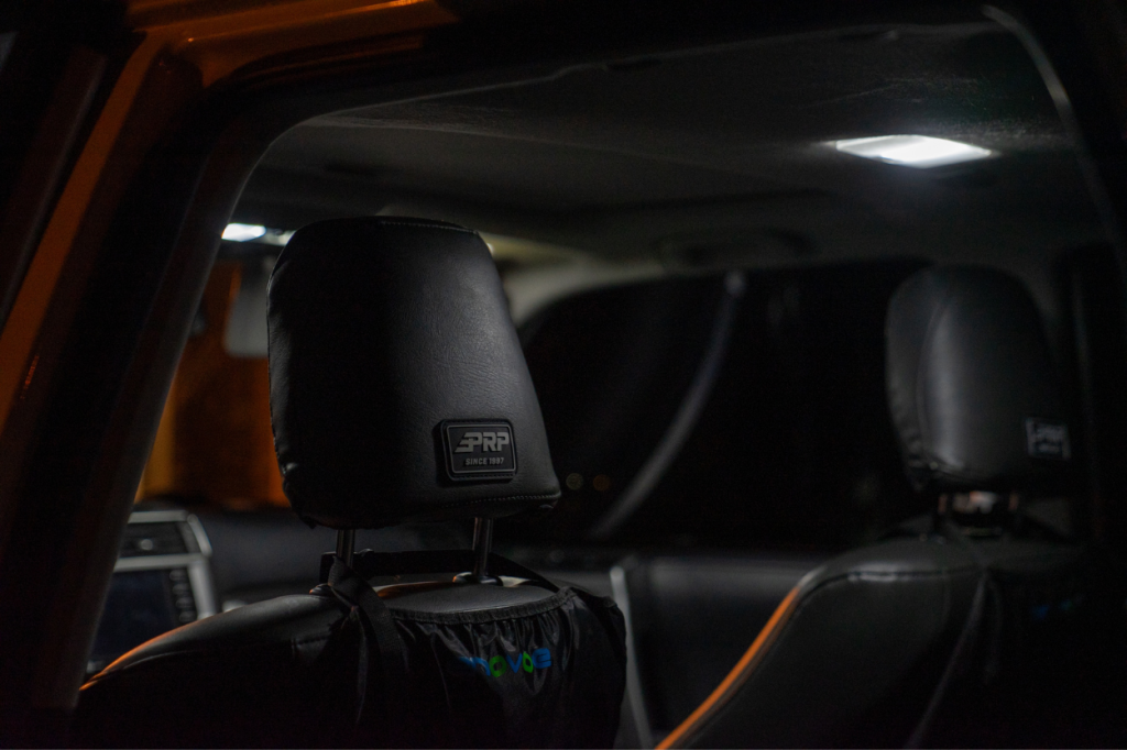 4Runner PRP Seat Covers Illuminated By VLEDS Interior LED Kit