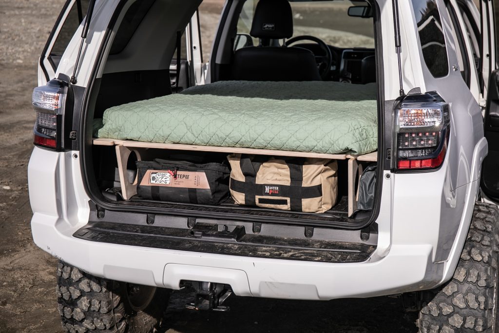 Simple Wood Sleeping & Storage System For Toyota 4Runner