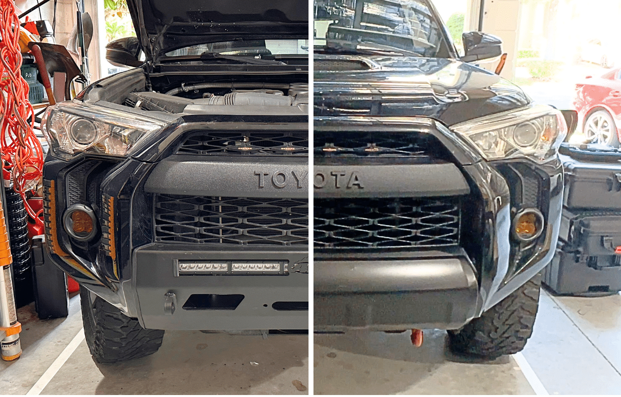 5th Gen 4Runner Low Profile Bumper - Before & After