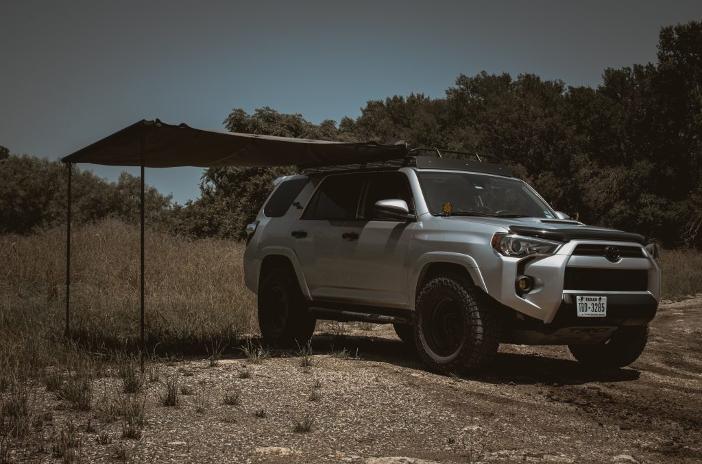 Overland Awning opened on a 5th Gen TRD Offroad 4Runner