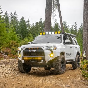 5th Gen White 4Runner with Diode Dynamics SS5 Light Bar and 30" Diode Dynamics Light Bar