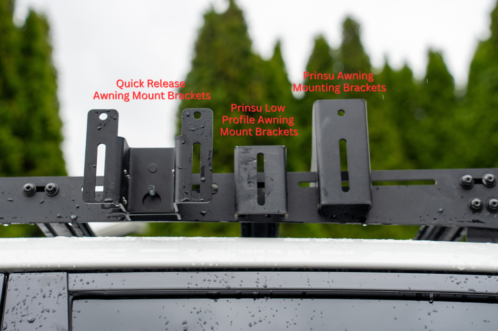 Different Prinsu Roof Rack Awning Mount Options