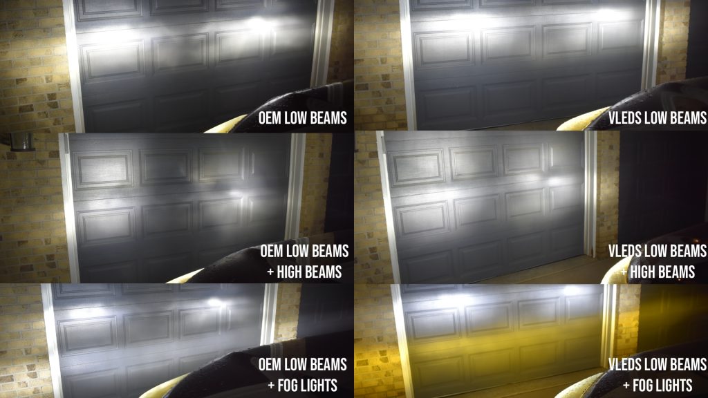 VLEDS LED Bulbs vs. Toyota Factory Halogen Headlights