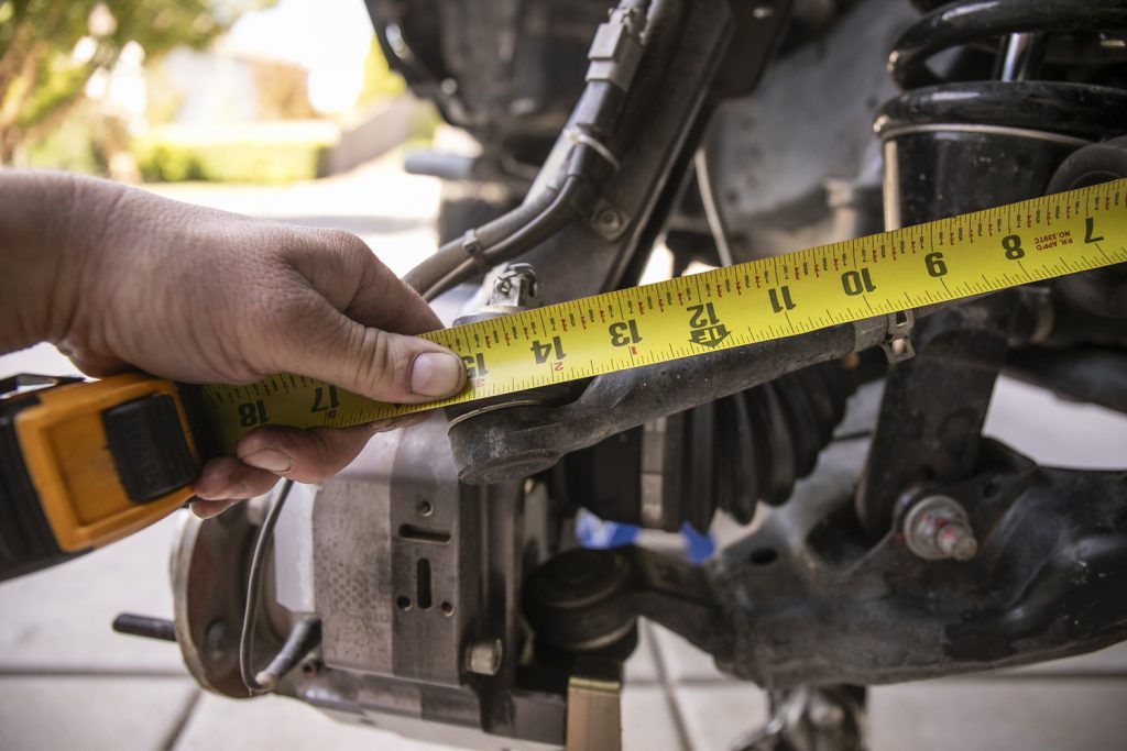 Measuring OEM Tie Rod Length