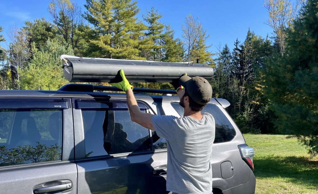 Mounting Yakima RoadShower To Factory Roof Rails