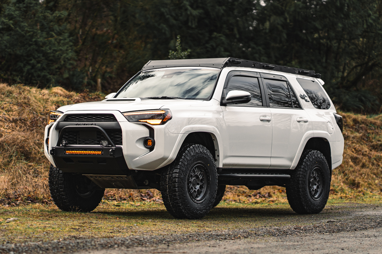 White 4Runner With Matte Grey Wheels