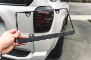 Unique Style Racing Stealth Black License Plate Frame