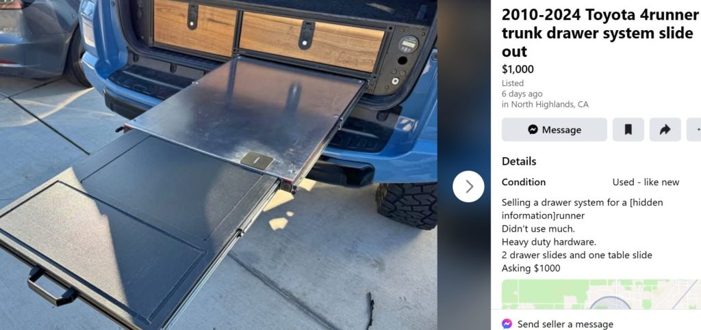 Used Overland Storage Drawers