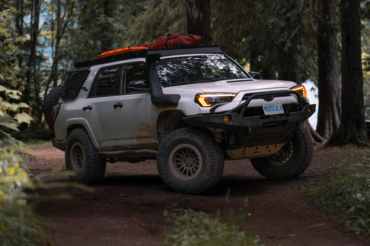 White 5th Gen 4Runner Overland Build With Backwoods Front Bumper