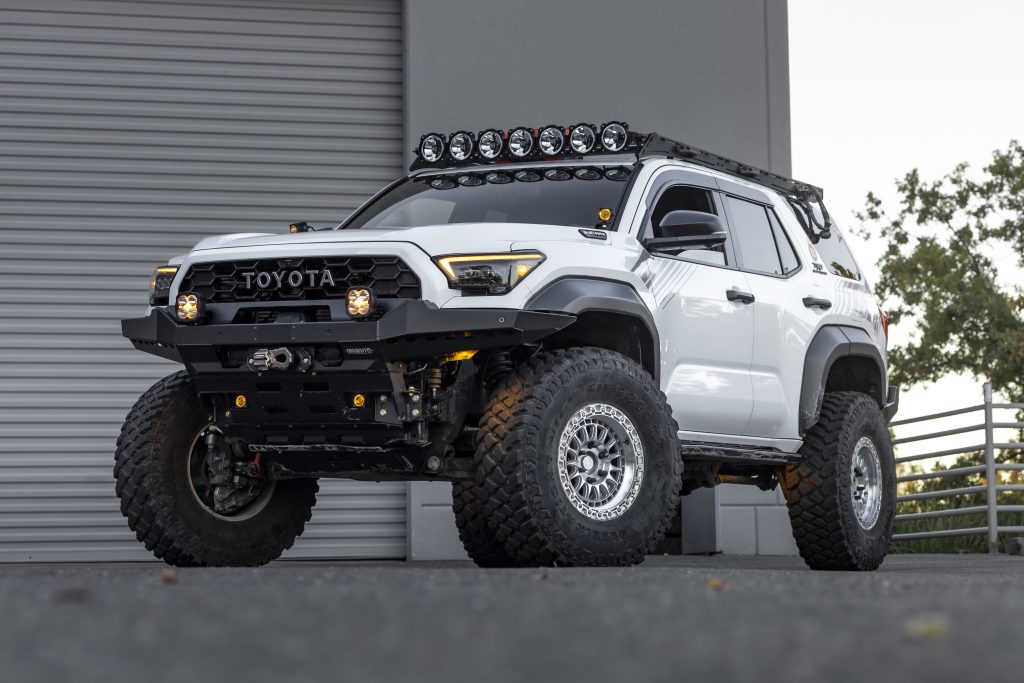 White 6th Gen 4Runner With Machine Polished Wheels
