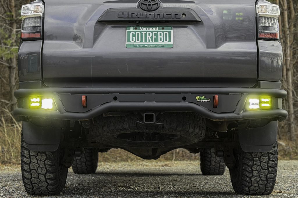 Ironman 4x4 Rear Bumper With Recovery Points & White/Amber LED Pods