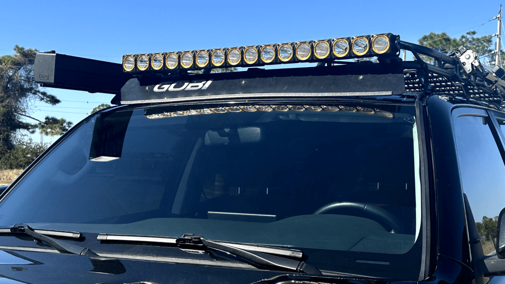 KC FLEX ERA Light Bar Custom Mounted On Gobi Rack On 5th Gen 4Runner