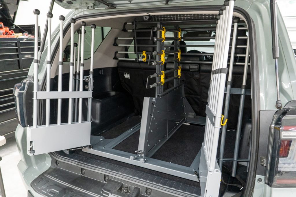 MIM Safe VarioGate Double Dog Kennel Cargo System With Divider In 5th Gen 4Runner
