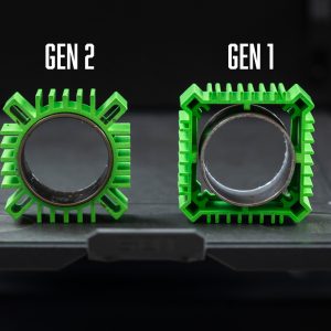 Resized Aluminum Heat Sinks Replacing ABS Components